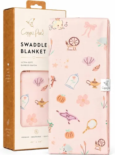Vista 8 de Copper Pearl Mantas envolventes para recién nacidos Mantas de recepción suaves y elásticas para niños y niñas Mantas grandes de 46 x 46 pulgadas