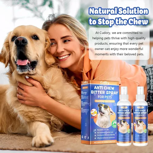 Vista 8 de 2 unidades de spray de manzana amarga para perros para dejar de masticar, sin masticar en aerosol para perros y gatos, protege muebles, zapatos
