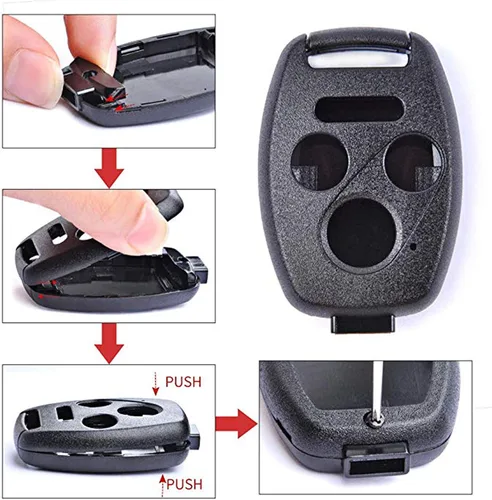 Vista 7 de Repuesto para mando a distancia de entrada sin llave de 3+1 botones para Honda 2008-2012 Accord 2006-2013 Civic EX 2009-2015 Pilot Fit para Honda