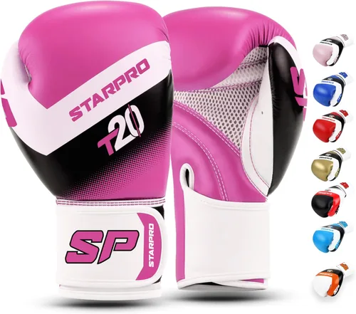 Vista 10 de Starpro Boxing Gloves with Wrist Support & Protection Sparring Training Bag Gloves for Men & Women 8oz 10oz 12oz 14oz 16oz