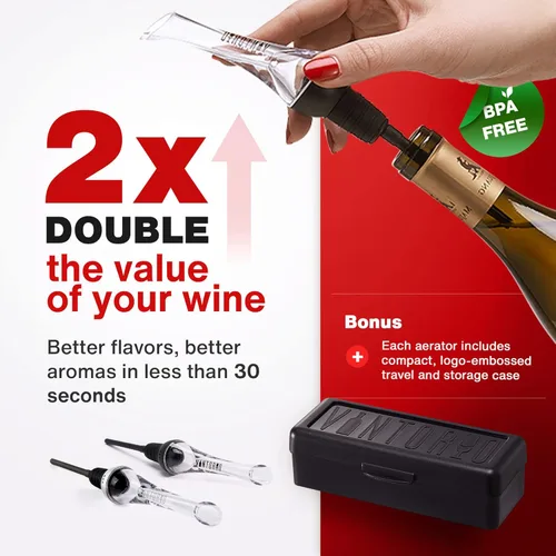 Vista 5 de Paquete de vertedor aireador de vino y decantador de vino Citadel por Vintorio