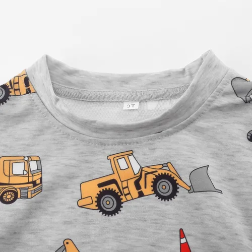 Vista 3 de Akyzic Sudaderas de algodón con cuello redondo para niños pequeños, camisetas de manga larga con diseño de dinosaurio, camisetas 2-8T