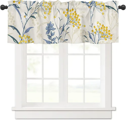 Vista 12 de Cenefas de ventana de calabaza de Halloween, cortinas de cocina, cortinas para sala de estar, dormitorio, baño, lavable, pequeña mansión encantada