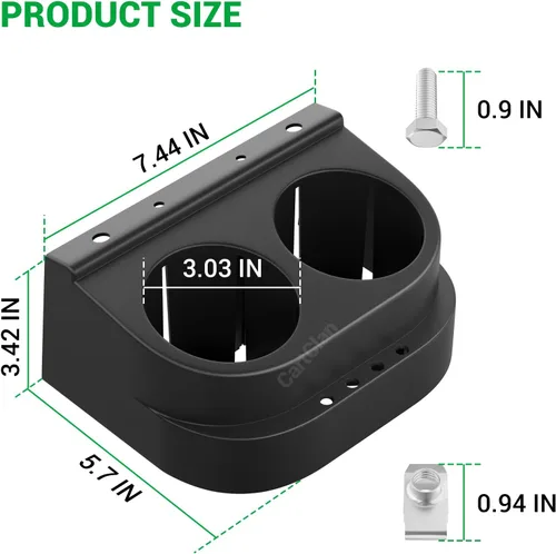 Vista 7 de Club Car DS Cup Holder Kit Dual para 1993 en adelante carrito de golf OEM # 1016811 101708301