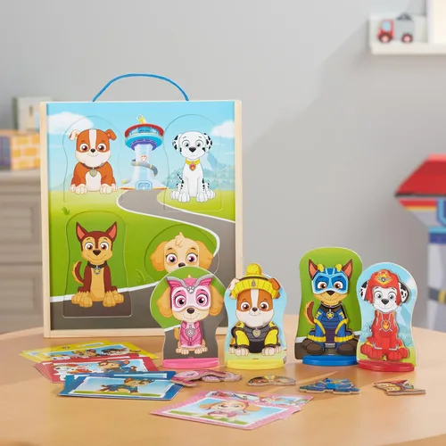 Vista 9 de Melissa & Doug Juego magnético de madera de Paw Patrol (64 piezas)