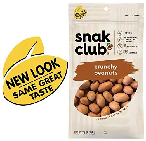 Vista 4 de Snak Club Cacahuetes crujientes, 7.5 onzas (paquete de 6)