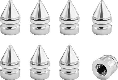 Vista 13 de Ziciner 4 piezas de tapas de válvula de neumático para automóvil, accesorios de aleación de aluminio con puntas, cubiertas de válvula de rueda