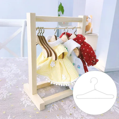 Vista 5 de 20 piezas de ropa para muñecas, colgador de metal para muñecas, ropa de muñeca, accesorios para ropa de muñeca, vestido de 2.25 pulgadas