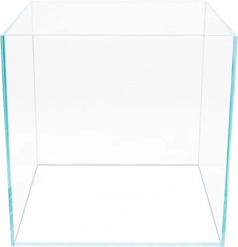 Tanque de acuario cúbico de vidrio bajo en hierro sin borde ultra transparente de 7 galones (A11.81×P11.81×Al11.81 pulgadas (30x30x30cm)) grosor de