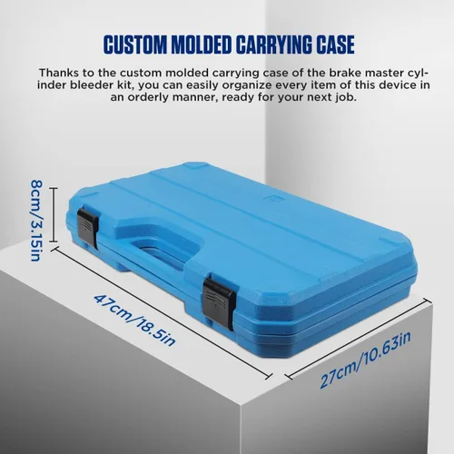 Vista 6 de CMTOOL Kit de purga de cilindro maestro de frenos, juego de 12 adaptadores de purga de frenos con conector rápido japonés, compatible con Benz
