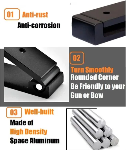 Vista 5 de GuRK Ganchos para pistolas, estantes plegables para interior con relleno, excelente para colgar o almacenar cualquier pistola larga, escopeta