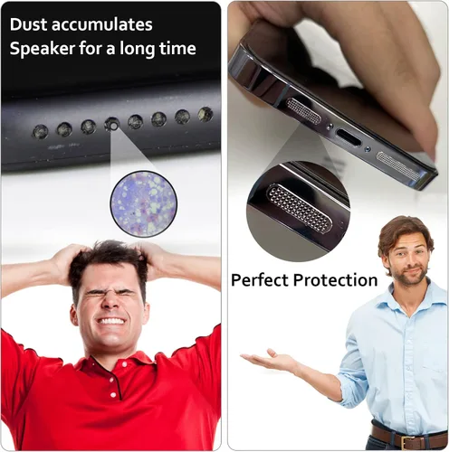 Vista 5 de Protector de lente de cámara para iPhone 14 Pro Max, protector de altavoz para iPhone, herramienta de teléfono limpia para altavoz, calcomanías a