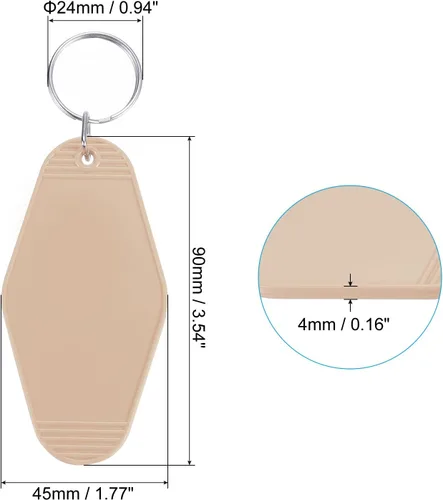 Vista 62 de PATIKIL Vintage Motel Llavero, en blanco Hotel Llaveros Llaveros