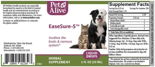 Vista 9 de PetAlive EaseSure-S - Suplemento de hierbas totalmente naturales para los síntomas de las convulsiones de mascotas - Reduce los movimientos