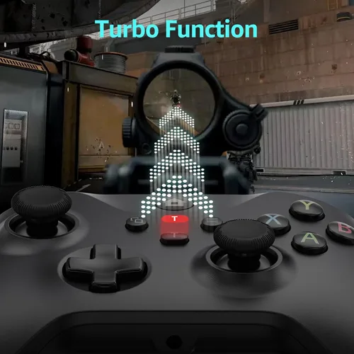 Vista 4 de IWGAME Wired Controller for X-BOX/PC, Hall Effect Joysticks&Triggers Gamepad with Turbo, 3.5mm Headphone Jack/Dual Vibration, Compatible with X-BOX