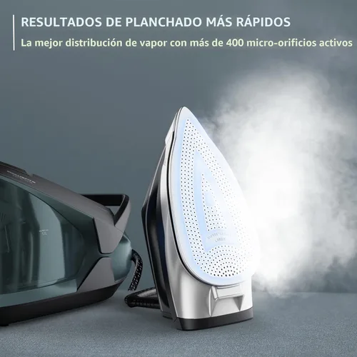 Vista 2 de Rowenta Plancha de Vapor para Ropa Estación de Vapor Master, Plancha Profesional para Ropa con Suela de Acero Inoxidable, 57 Oz, 400 Orificios