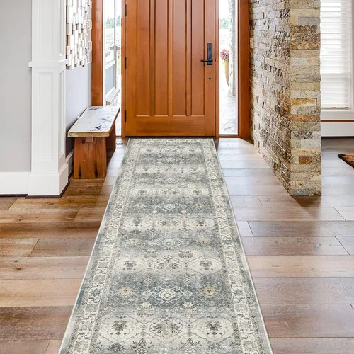 Vista 28 de Alfombra de pasillo lavable de 2 x 3 pies - Alfombra antideslizante resistente a las manchas, alfombras y tapetes de cocina duraderos