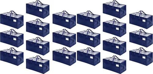 Vista 22 de VENO Paquete de 2 bolsas de mudanza, correas de mochila, mudanza, cajas de almacenamiento universitario, con tapas, resistentes, extragrandes, asas