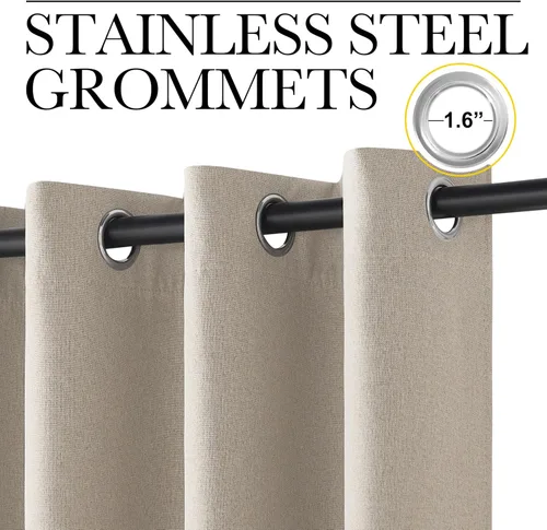 Vista 460 de NICETOWN - Divisor de habitación, cortina opaca divisora de habitación con función de aislamiento térmico, panel para puerta corredera o patio