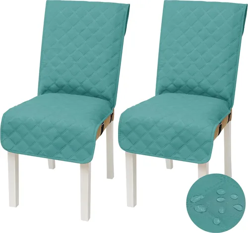 Vista 20 de Yonus Funda impermeable para silla de comedor, funda para silla de oficina, funda resistente al agua para silla de comedor, funda para silla