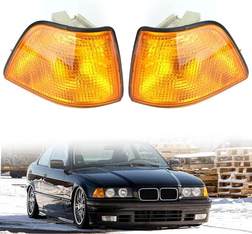 Vista 4 de Topteng Luces de estacionamiento de señal de esquina para automóvil, luces de esquina para BMW E36 Serie 3 4DR Sedán/Hatchback 1992-1998