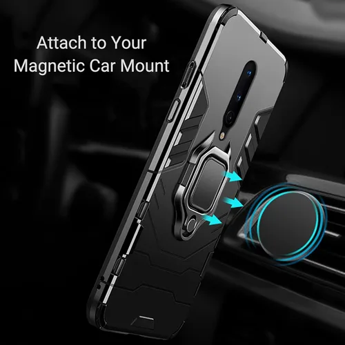 Vista 6 de Jusy Funda resistente a prueba de golpes compatible con Oneplus 8 0.18 oz con soporte de anillo giratorio [no compatible con Verizon y 8pro y 8T]