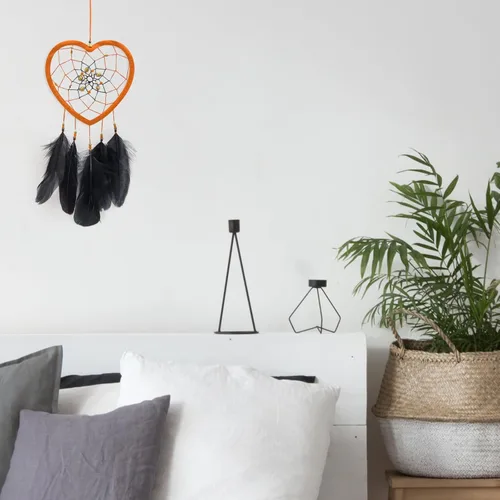 Vista 7 de Hemoton 20 anillos de plástico para atrapasueños para manualidades, en forma de corazón, macramé, atrapasueños, aros para suministros