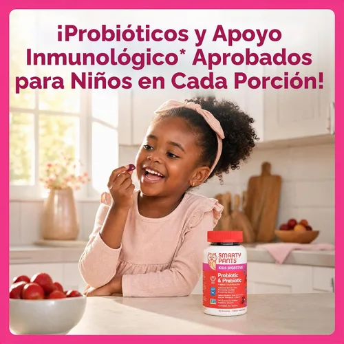 Vista 8 de smartypants Probiótico + Inmunidad prebióticos gominolas para niños: 4 Billion CFU + wellmune® Prebiotic, 1, 1