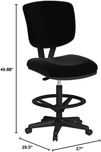 Vista 2 de HON Volt - Silla de trabajo sin brazos, taburete, color negro