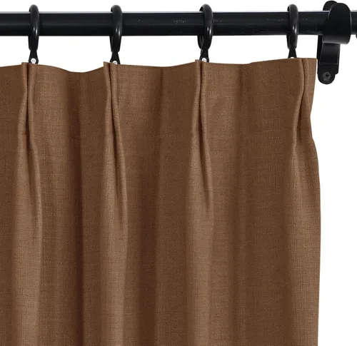 Vista 11 de Fcosie Cortinas plisadas de 50 pulgadas de ancho x 63 pulgadas de largo para cortineros transversales, cortinas de oscurecimiento de habitación