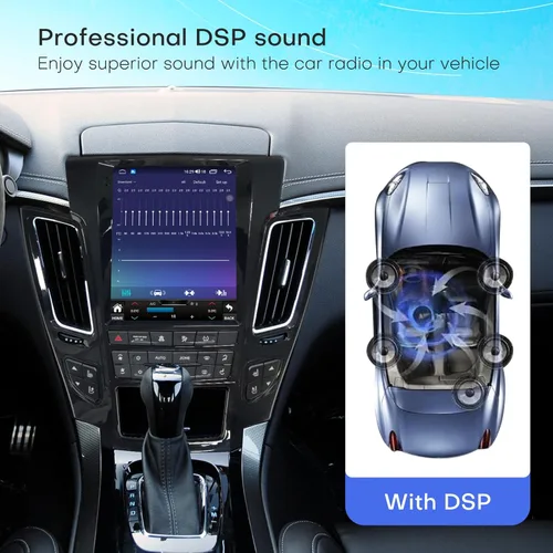 Vista 7 de Radio de coche para Cadillac CTS 2008-2012 Reemplazo estéreo Actualización Carplay Android Auto Pantalla táctil vertical Estilo Tesla con DSP