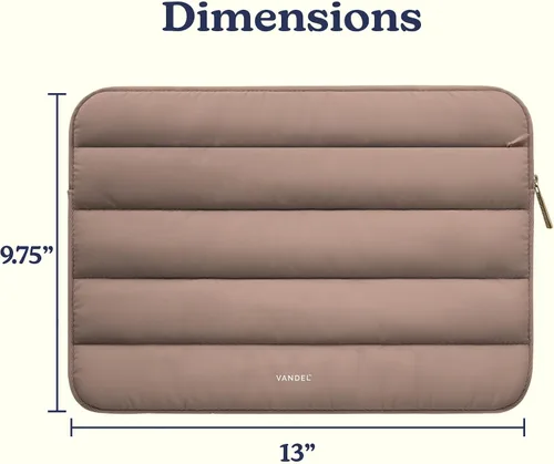 Vista 6 de Vandel Funda para laptop de 13 a 14 pulgadas Café con leche