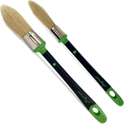 Magimate Pinceles de pintura pequeños para retoques, pinceles de manchas para marcos, zócalos, esquinas de pared de casa y aplicación artística,