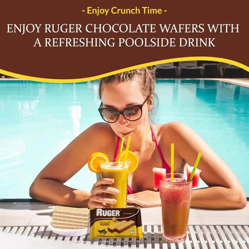 Vista 7 de Obleas austriacas de chocolate Ruger, 2.125 onzas (paquete de 12) - Obleas crujientes, cremosas y deliciosas de chocolate con ingredientes naturales