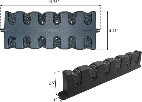 Vista 2 de Pactrade Marine Estante plástico del almacenamiento de la barra W/de la espuma horizontal 6 Rod Scratch-Free