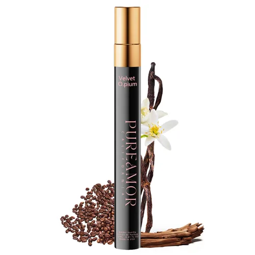 Vista 10 de PUREAMOR Perfume de Vainilla Ámbar para Mujeres, Fragancia con Aroma a Café con Notas Cálidas de Ámbar y Vainilla Dulce, Extrait de Parfum de Larga