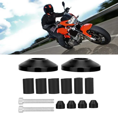 Vista 4 de Acouto Kit de extremo de manillar de motocicleta, 1 par universal CNC aleación de aluminio motocicleta motocicleta mango mango mango extremo enchufe