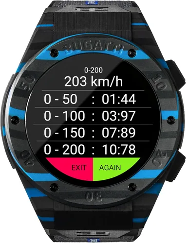 Vista 4 de Wearable4U Bugatti Carbone - Reloj para hombre, edición limitada, pantalla AMOLED de 1.81 pulgadas, resistente al agua