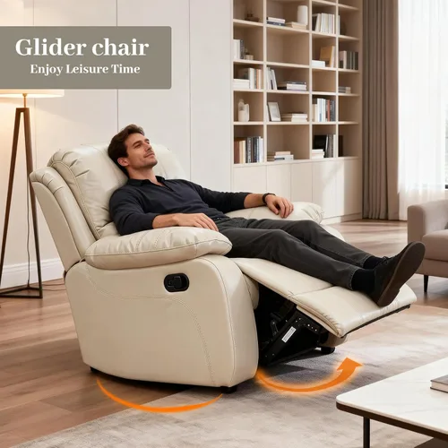 Vista 115 de Betsy Furniture 8018 - Juego de sillón reclinable de cuero reconstituido, para sala, sofá reclinable, sofá de dos piezas y sillón de cuero