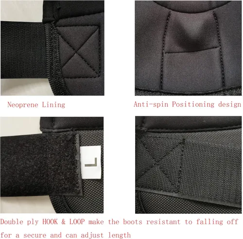 Vista 6 de LEAFOREST 2520D - Botas de campana de caballo sin giro, botas de campana de caballo balísticas equinas, botas de campana de sobrealcance negro, M