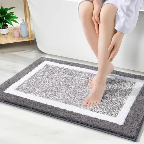 Vista 93 de OLANLY Alfombras de baño 24x16, tapetes de baño extra suaves y absorbentes de microfibra, antideslizantes, lavables a máquina, secan rápido