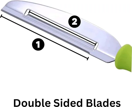 Vista 3 de Cuchillo pelador de frutas, cuchillo de verduras de doble hoja de acero inoxidable para cocina/corte y cuchillos de pelar para chef de 4 pulgadas