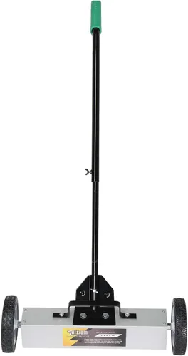 Vista 9 de TUFFIOM Barredora Magnética Rodante de Recogida de 18'' Capacidad de 45-LBS, con Pestillo de Liberación Rápida y Mango Largo Ajustable
