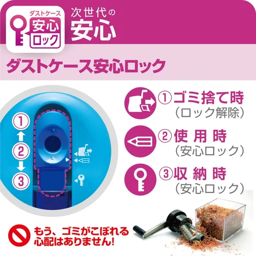 Vista 7 de sk-802-b Sacapuntas mitad Manual Mowing Sonic Azul (Japón Importación)