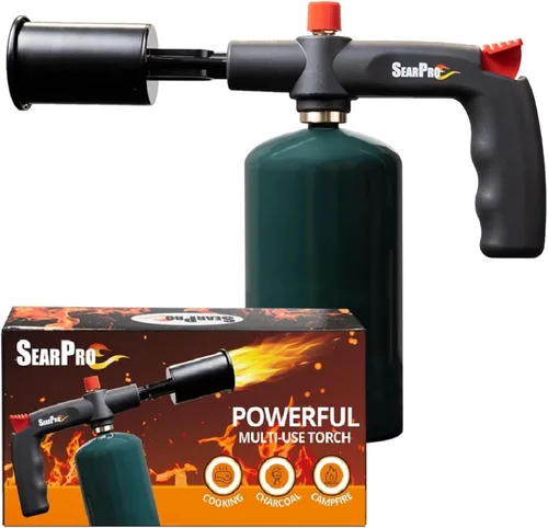 POTENTENTE Antorcha de carbón SearPro - Gadgets de Cocina - Sous Vide - Antorcha de Cocina - Antorcha de Cocina Culinaria - Pistola de Carne