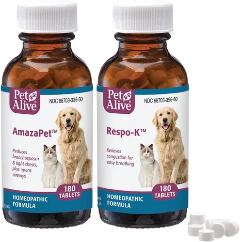 PetAlive Breathe Easy ComboPack para mascotas - para aliviar sibilancias, molestias en el pecho, resfriados e irritación respiratoria