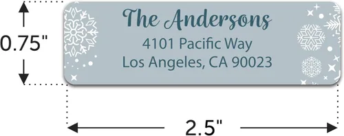 Vista 2 de Etiquetas de dirección de devolución personalizadas de Navidad de Bunny Badges - Adhesivos de dirección festivos en hojas (50-500 etiquetas)