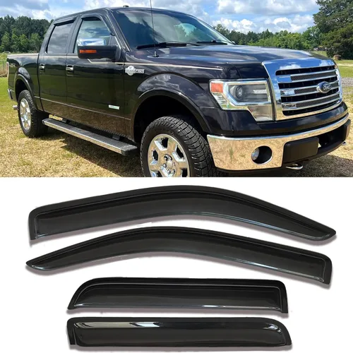 Vista 7 de Viseras laterales para ventana, protectores de lluvia, deflectores de ventilación compatibles con Toyota RAV4 2013-2018, deflector de ventilación