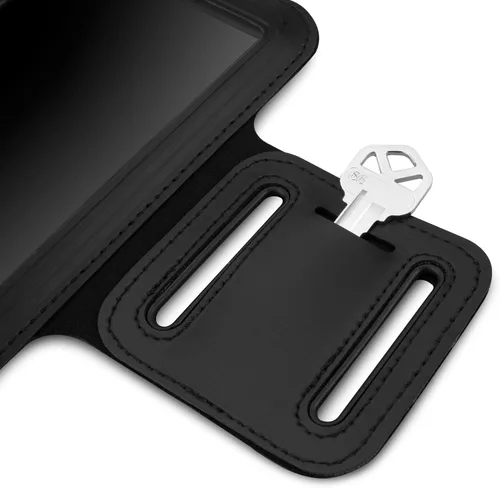 Vista 4 de BoxWave Funda compatible con Plum Ram 7 - Brazalete deportivo, brazalete ajustable para entrenamiento y correr para Plum Ram 7 - Negro azabache