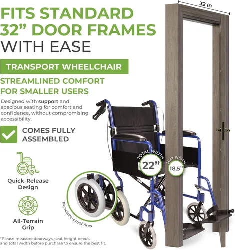 Vista 9 de Silla de ruedas plegable de aluminio ligero con frenos de mano, pesa solo 24 libras ECTR01